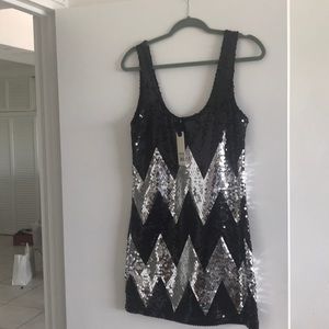 BB Dakota Chevron sequin Mini Dress